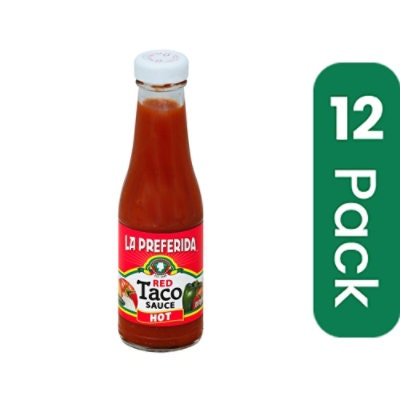 La Preferida Salsa Taco Hot Red 7 Oz (Pack of 12)