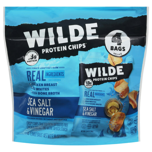 Wilde Snacks Chips Chicken Sea Salt Vinegar 4Pack