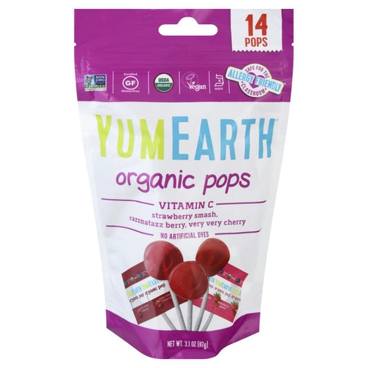 Yumearth Lolli Pop Vitamin C Stand Up Peach 3 Oz (Pack of 6)