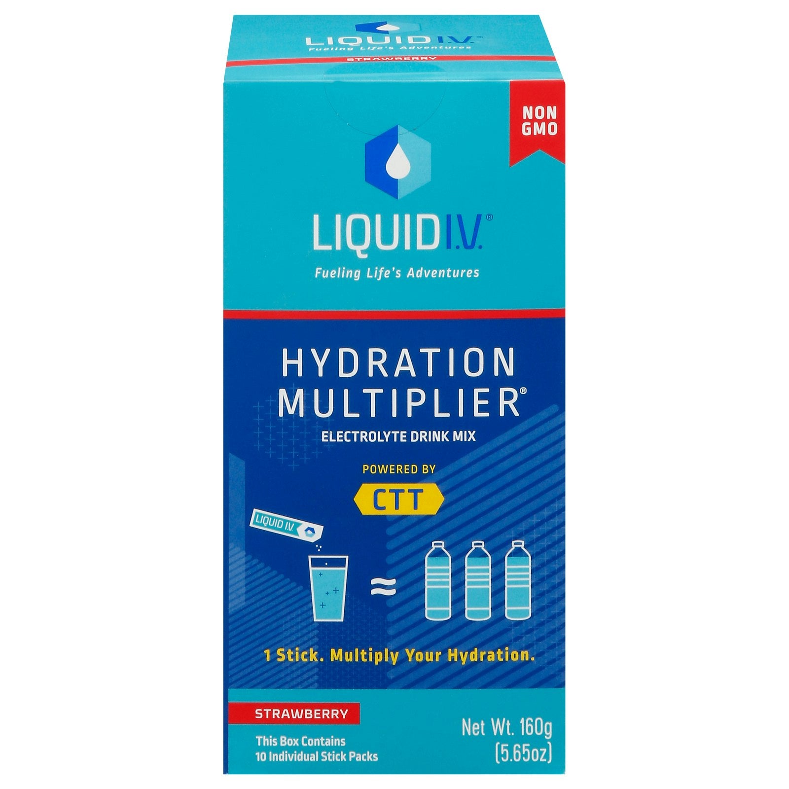 Liquid I.V - Hydration Multiplier Strawberry Electrolyte Drink Mix 10 Count 5.64 Oz Pack of 1