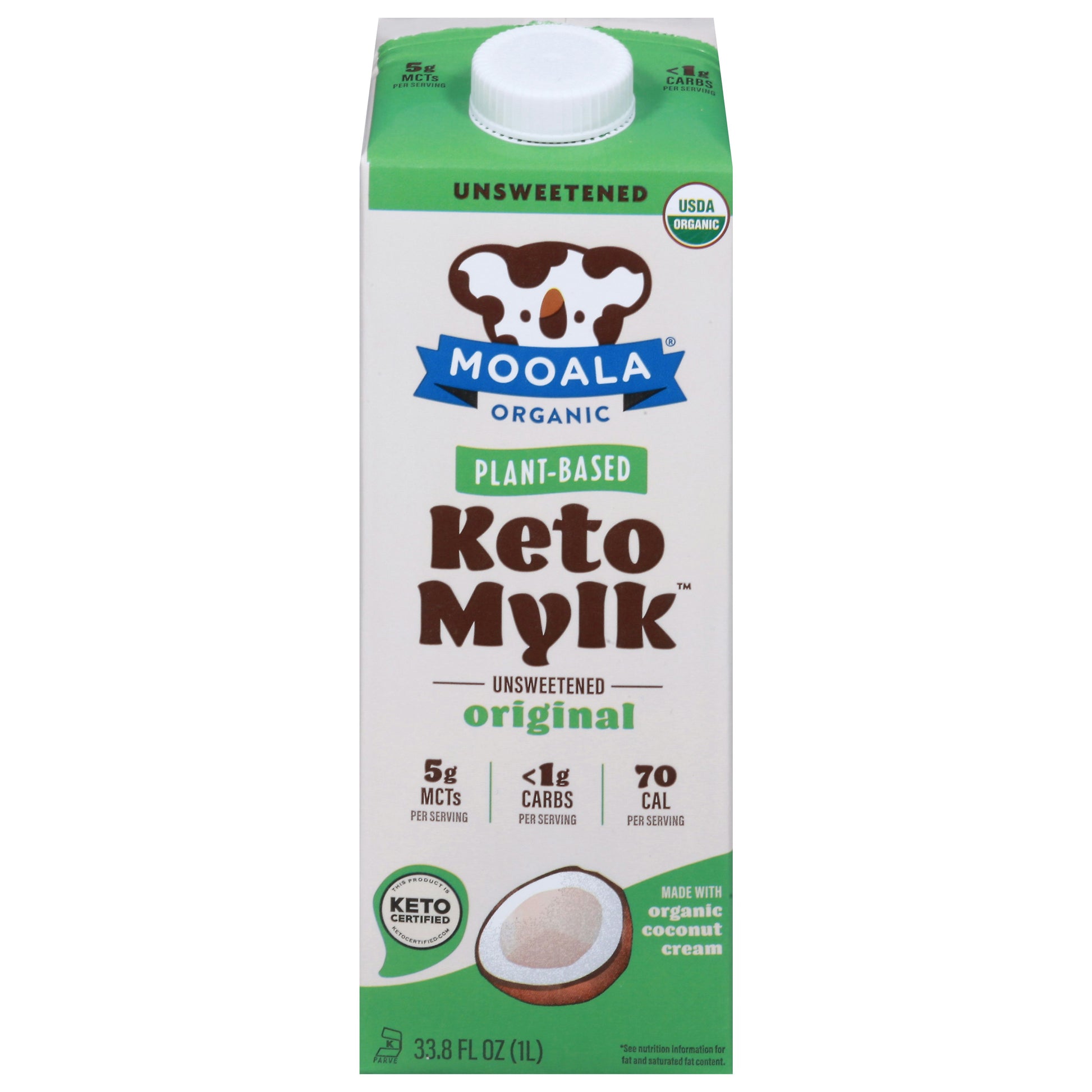 Mooala Mylk Original Unsweetened Organic Keto 33.8 FO (Pack of 6)