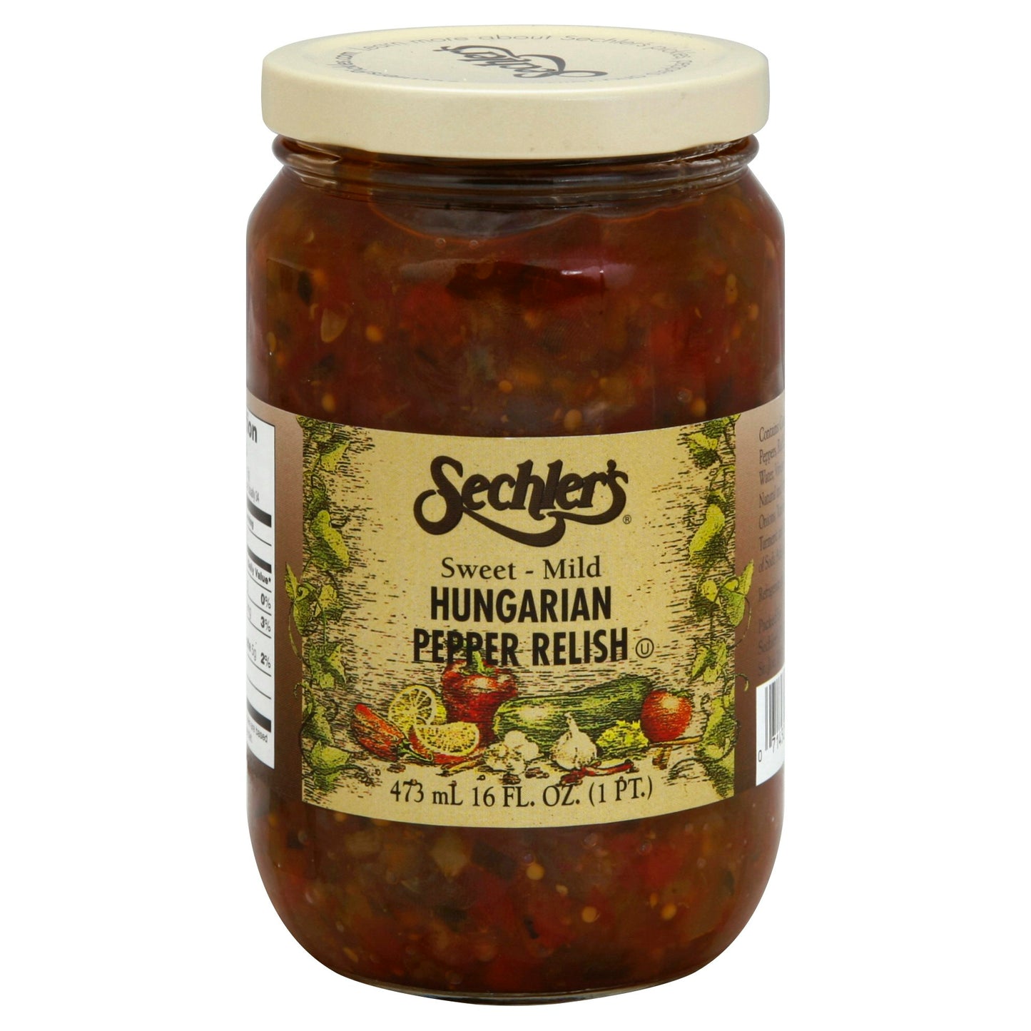 Sechlers Relish Hungarian 16 Oz (Pack of 6)