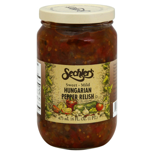 Sechlers Relish Hungarian 16 Oz (Pack of 6)