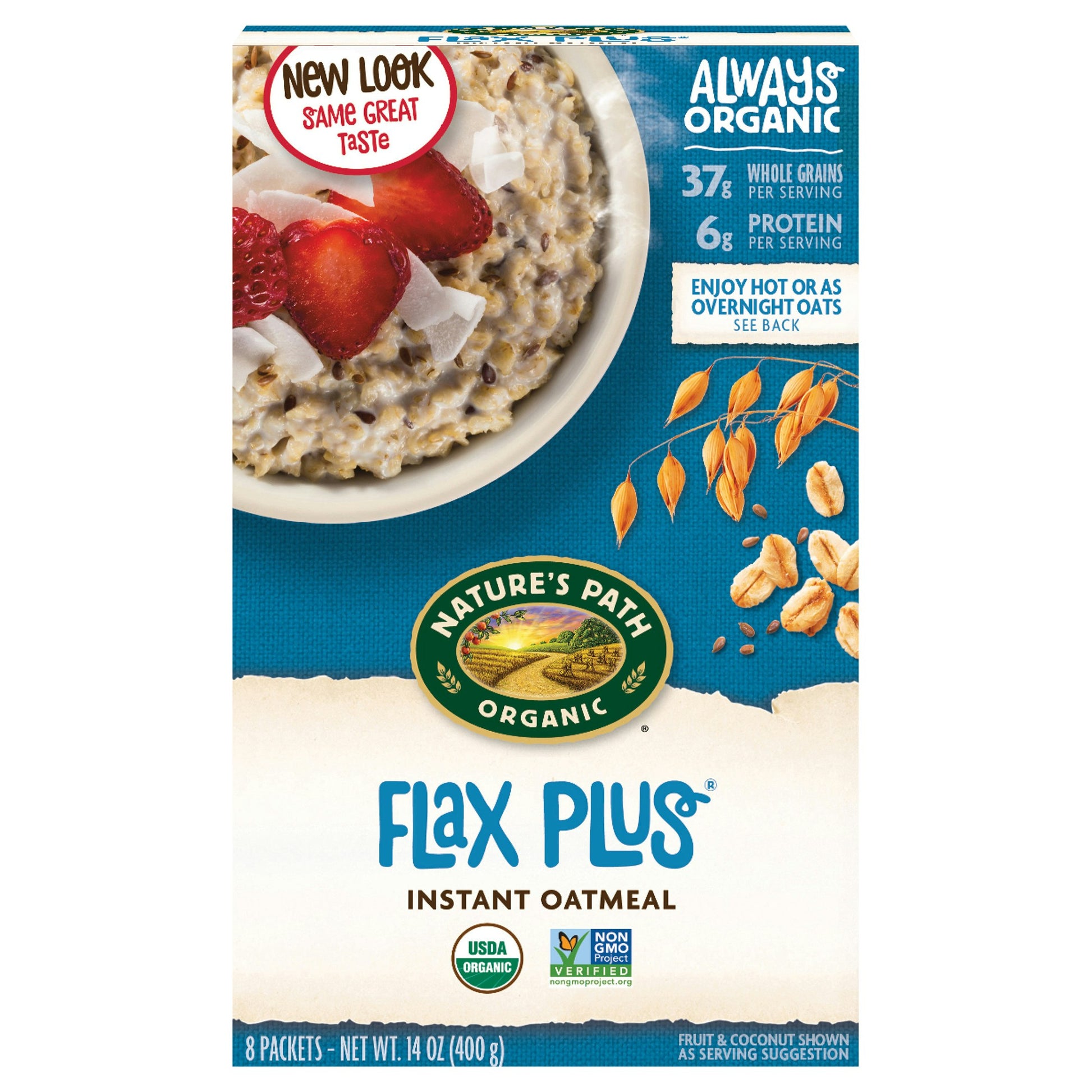 Natures Path Cereal Hot Flax Oat Organic 14 oz (Pack of 6)