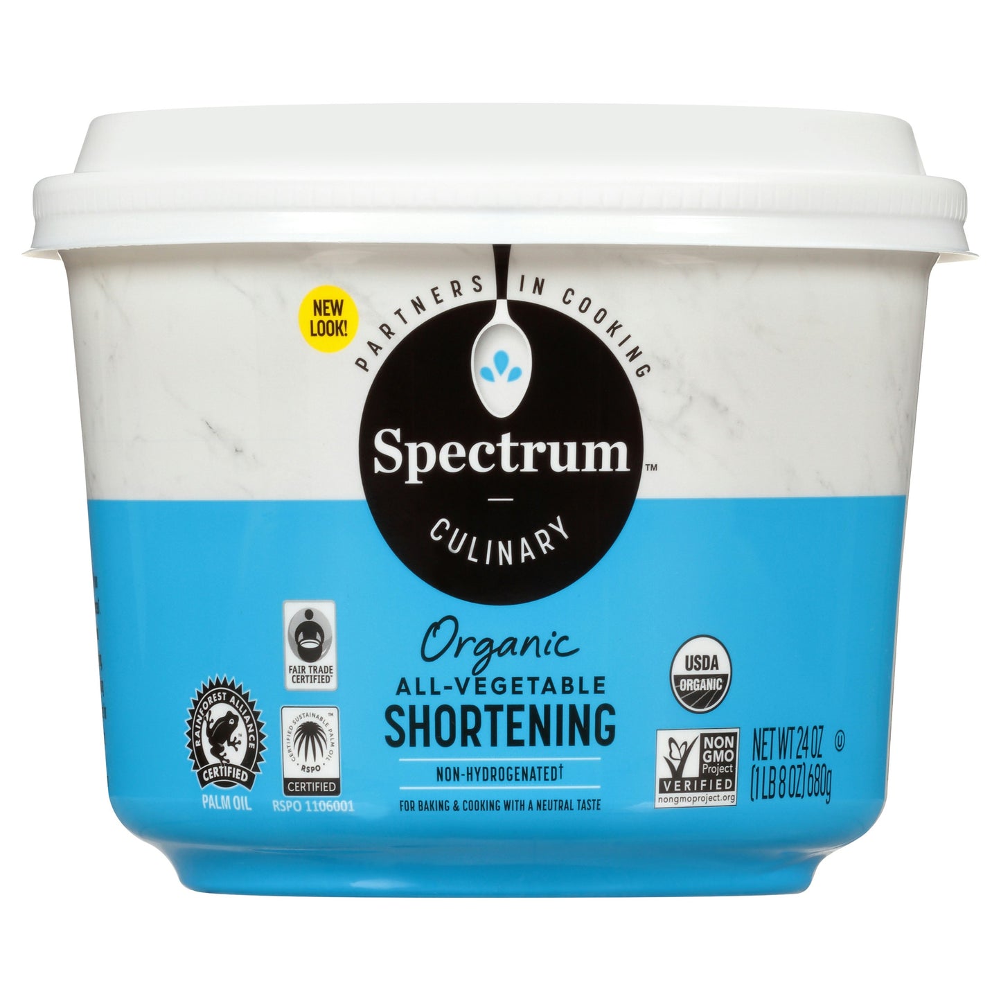 Spectrum Naturals Shortening Organic 24 oz (Pack of 12)