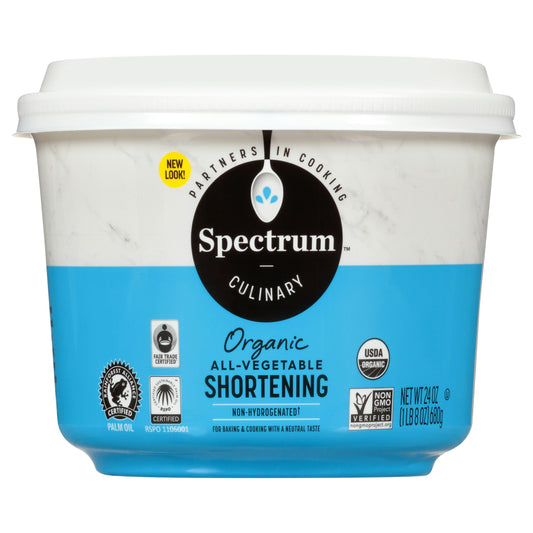 Spectrum Naturals Shortening Organic 24 oz (Pack of 12)