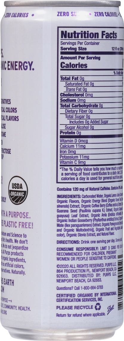 Purps Fuel Drink Organic - 12 OZ (Pack of 12)