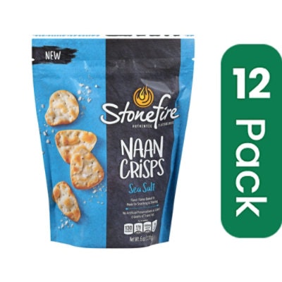 Stonefire Naan Crisps Original Sea Salt 6 oz (Pack of 12)