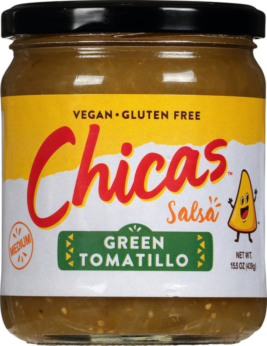 Chicas Salsa Green Tomatillo 15.5 Oz (Pack of 8)