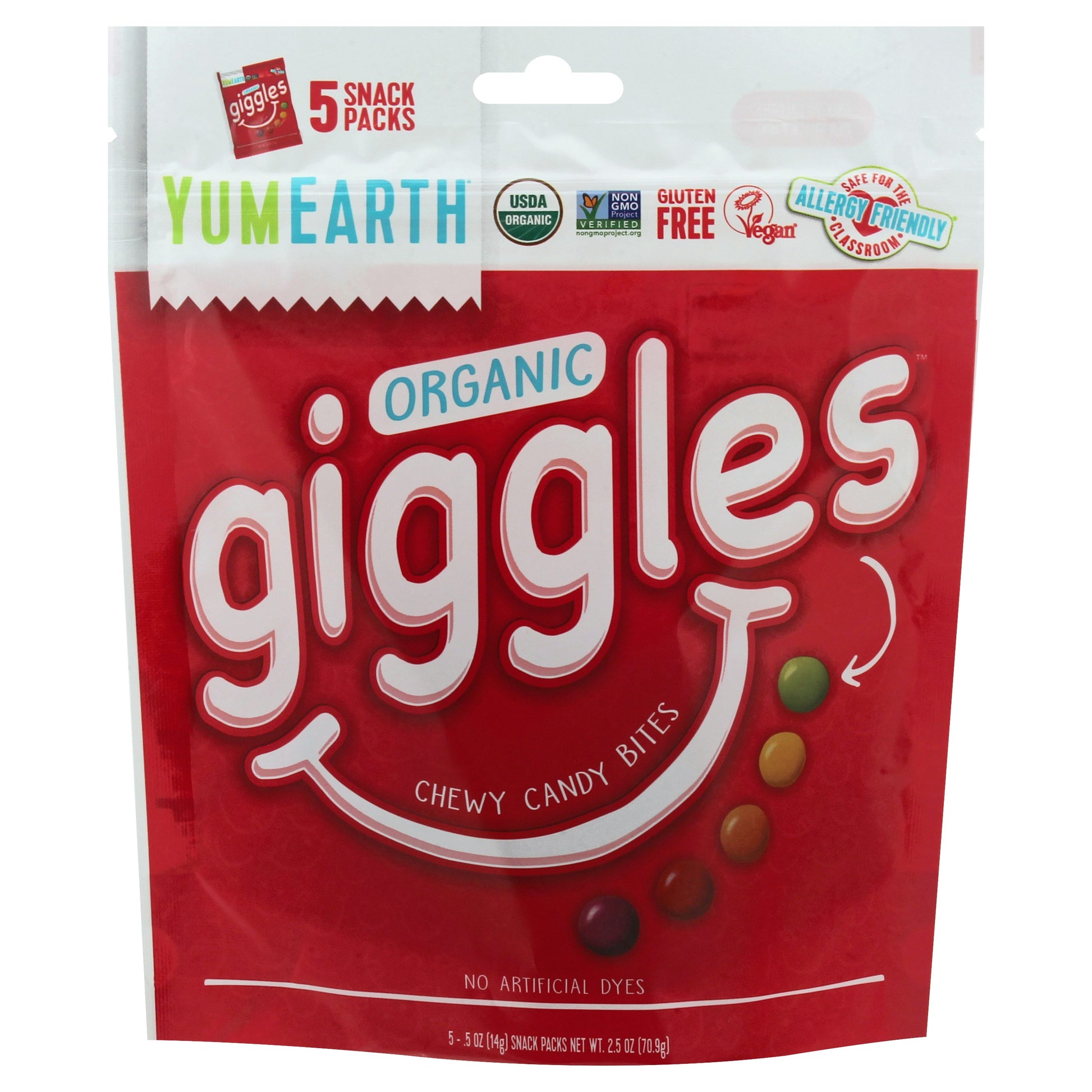 Yumearth Candy Giggles 2.5 oz (Pack of 12)