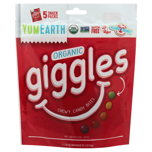 Yumearth Candy Giggles 2.5 oz (Pack of 12)