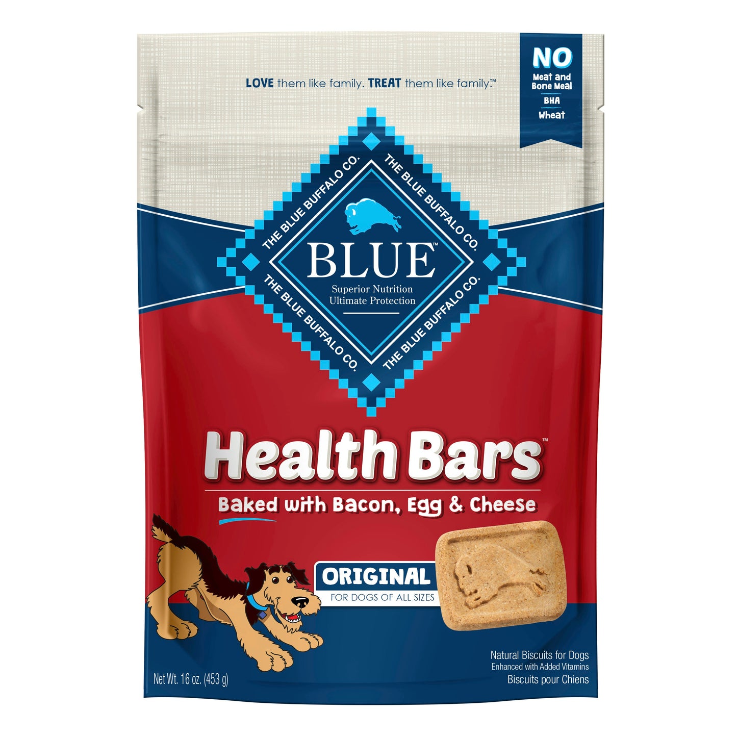 Blue Buffalo Bar Dog Health Egg Cheese 16 Oz Pack of 4