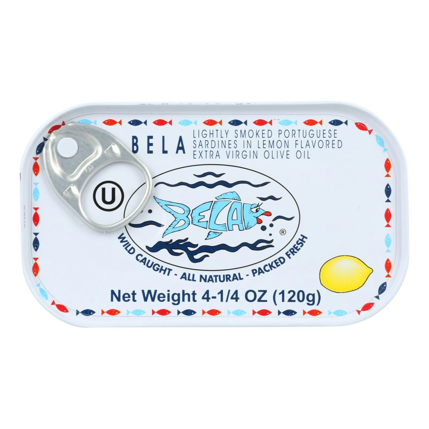 Bela Sardines Lightly Smoked in Extra Virgin Olive Oil Lemon Flavored - 4.25 oz (Pack of 12)