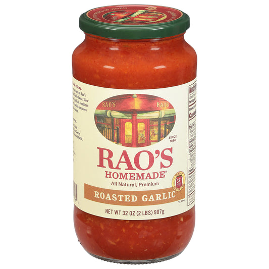 Raos Sauce Garlic Roasted 32 oz (Pack of 6)