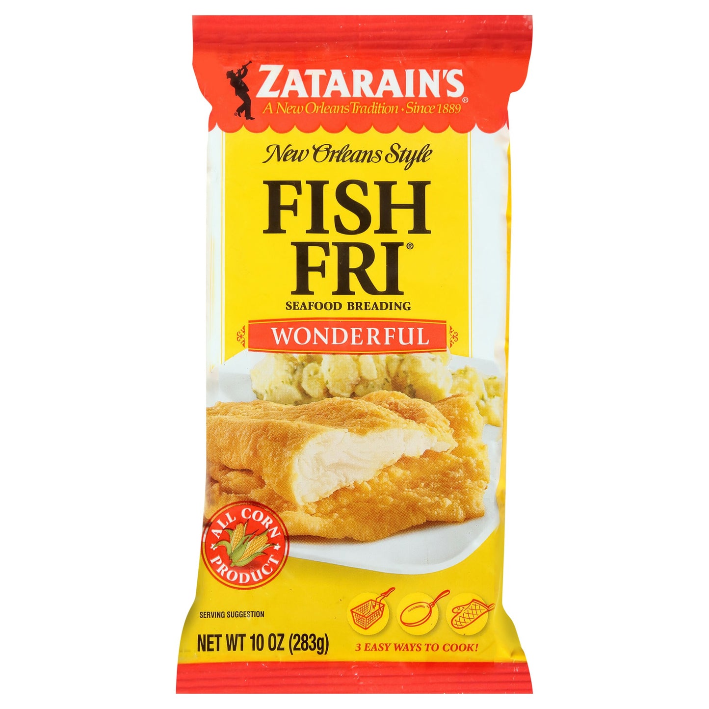 Zatarains Fish Fry Seafood Breading Wonderful 10 oz (Pack of 12)