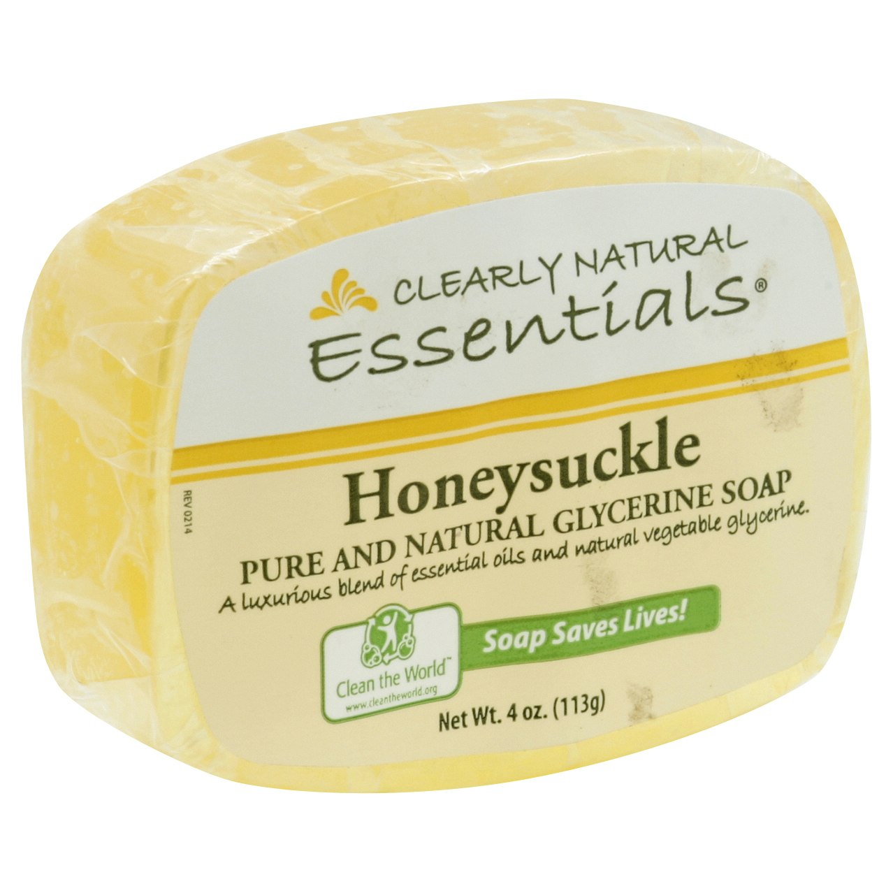 Clearly Natural Soap Bar Glycerine Honeysuckle 4 oz (Pack of 3)