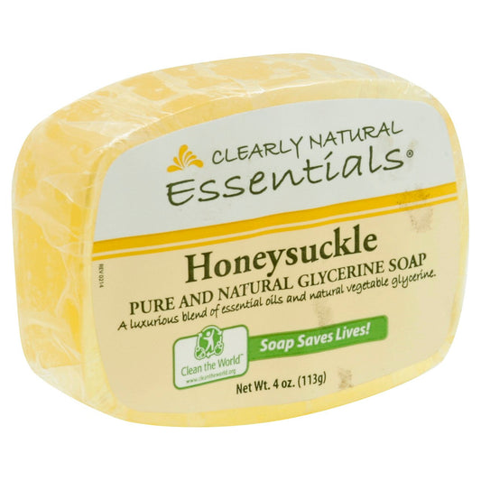 Clearly Natural Soap Bar Glycerine Honeysuckle 4 oz (Pack of 3)