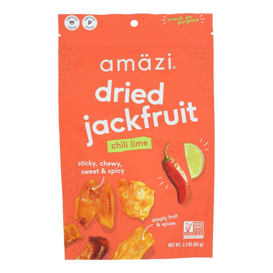 Amazi Foods Chews Jackfruit Chili Lime 2.3 oz (Pack of 6)