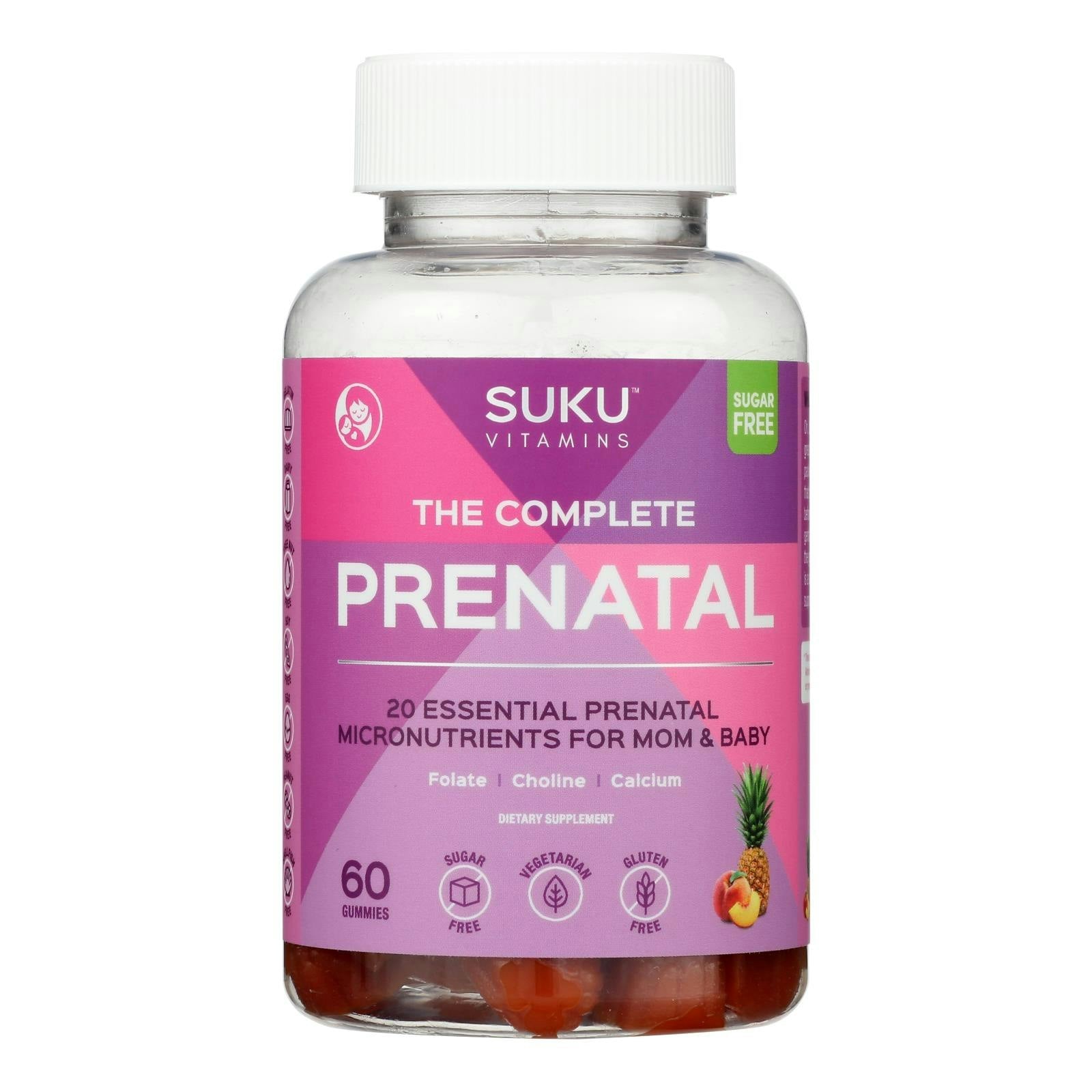 Suku Vitamins Gummy Complete Prenatal Vitamin Supplements (60 Gummies)