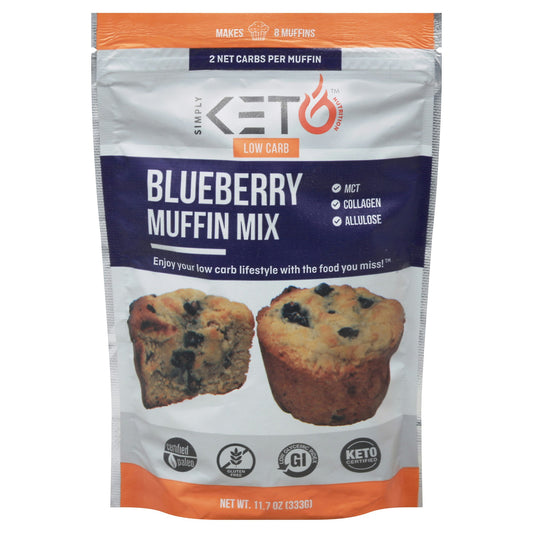 Simply Keto Nutrition Muffin Mix Blueberry 11 Oz (Pack of 6)