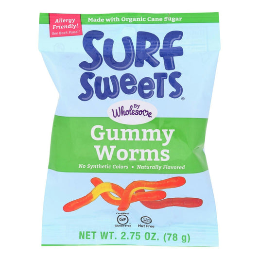 Surf Sweets Gummy Worm 90% Organic 2.75 Oz (Pack of 12)