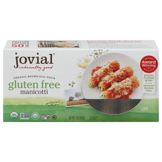 Jovial Pasta Brown Rice Manicotti Organic 7 Oz Pack of 12