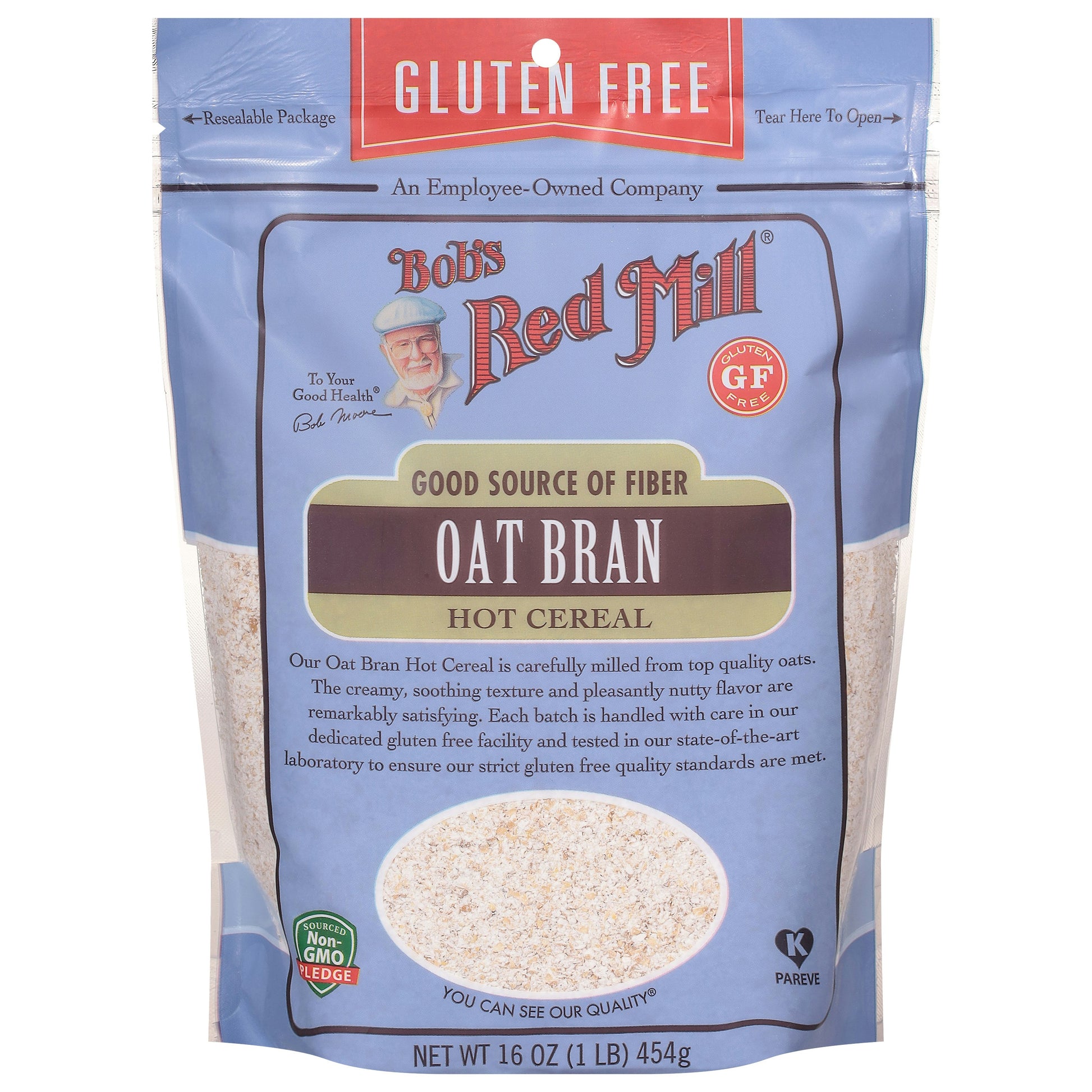 Bobs Red Mill Oat Bran Gluten Free 16 Oz Pack of 4