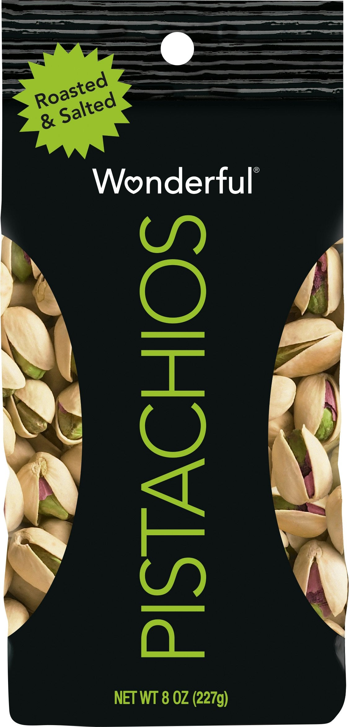 Wonderful Pistachios Pistachios Roasted Salt 8 oz (Pack of 25)