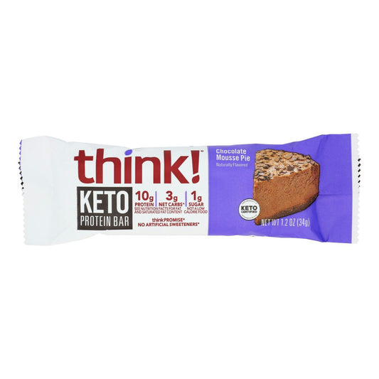 Think! - Protein Bar Keto Chocolate Mousse Pie 1.2 oz (Pack of 10)