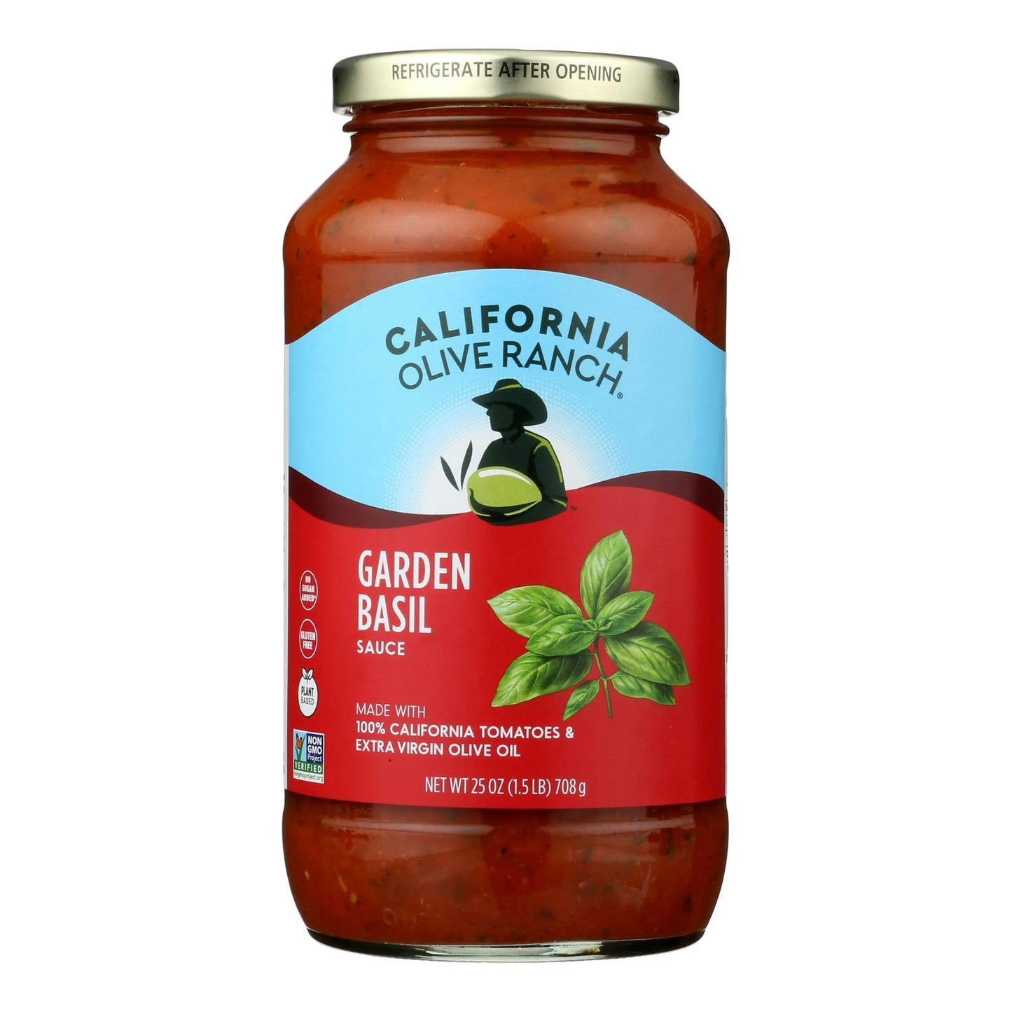 California Olive Ranch - Pasta Sauce Garden Basil 25 oz (Pack of 6)