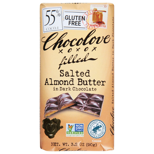 Chocolove Chocolate Bar Dark Almond Butter 3.2 Oz (Pack of 10)