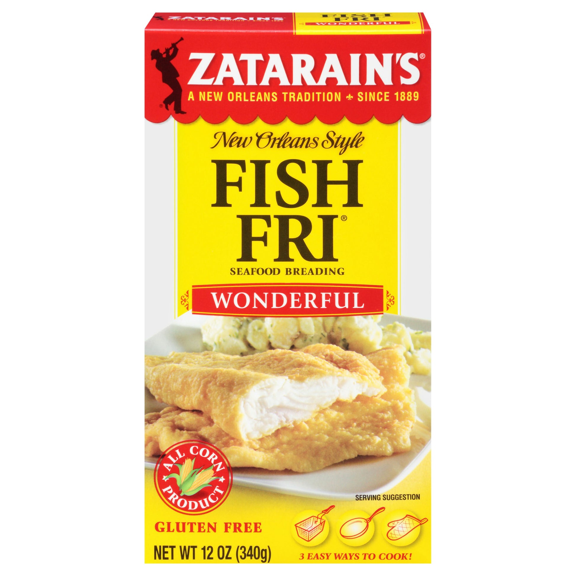 Zatarains Breading Fish Fry Regular 12 Oz (Pack of 8)