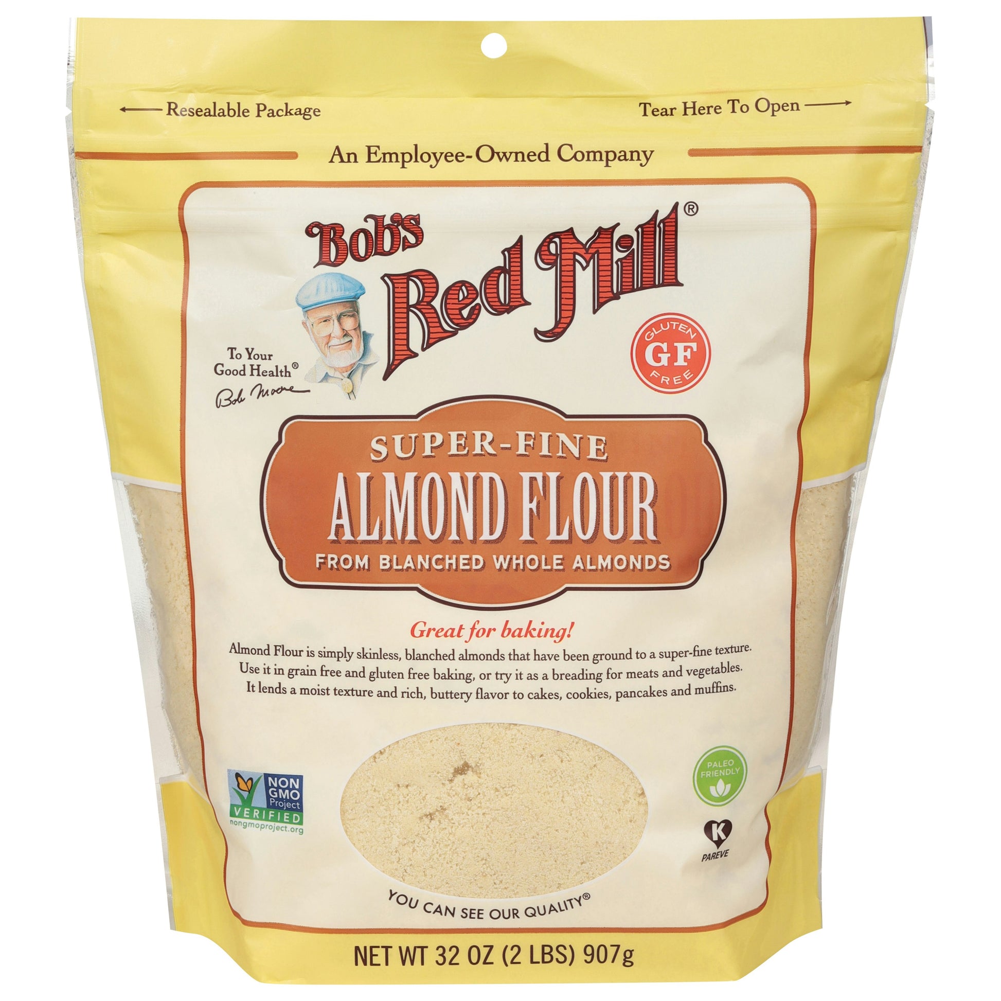 Bobs Red Mill Flour Almond 32 oz (Pack of 4)