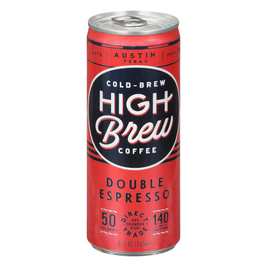 High Brew Coffee Double Espresso 8 oz (Pack of 12)