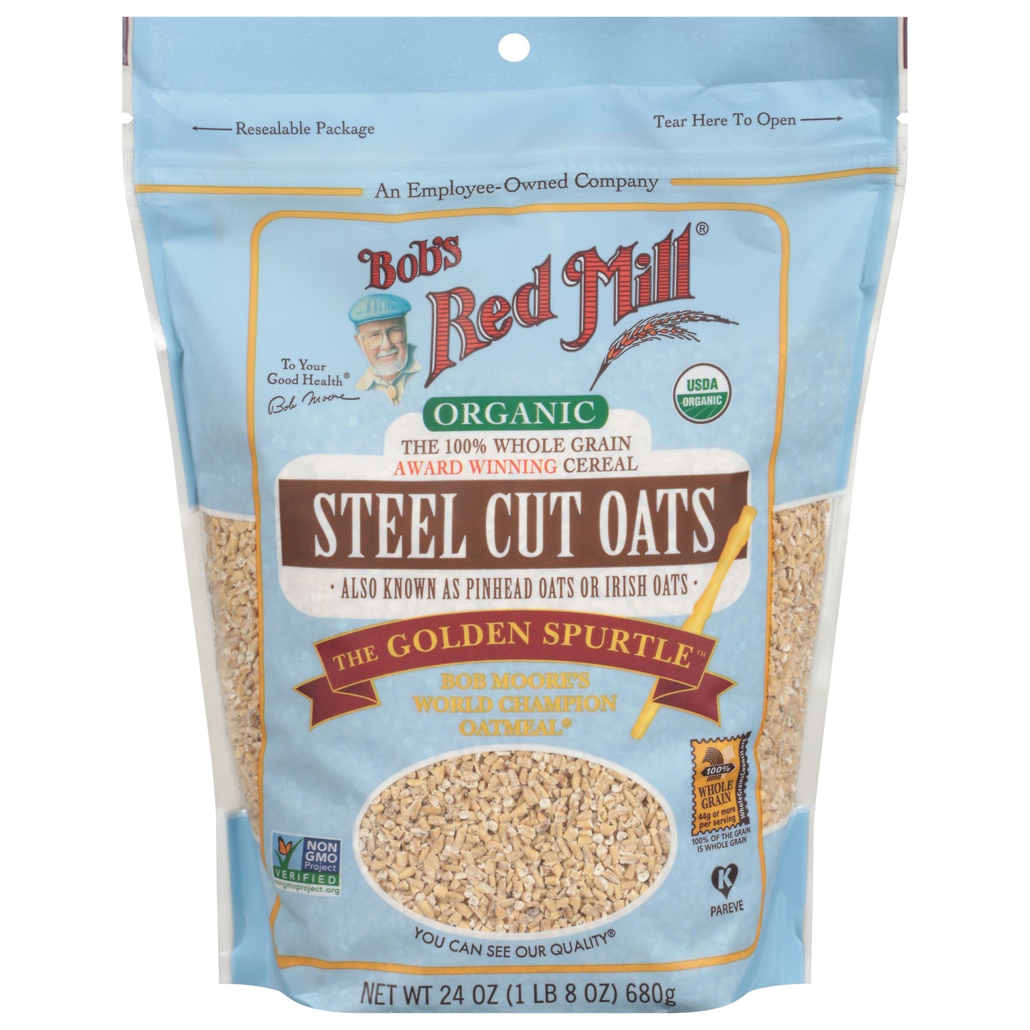 Bobs Red Mill Oats Steel Cut Org 24 oz (Pack of 4)