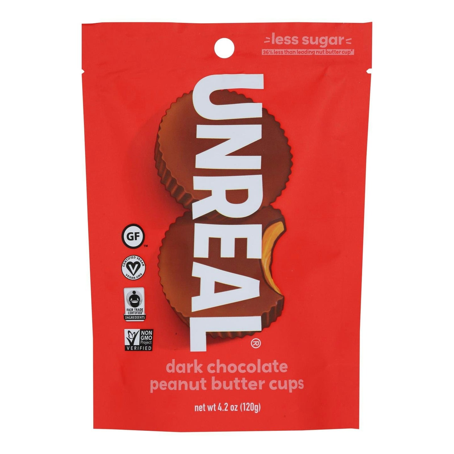 Unreal Dark Chocolate Peanut Butter Cups - 4.2 oz (Pack of 6)