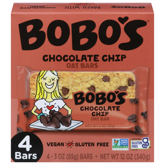 Bobos Oat Bars Oat Bar Chocolate Chip 4Pack