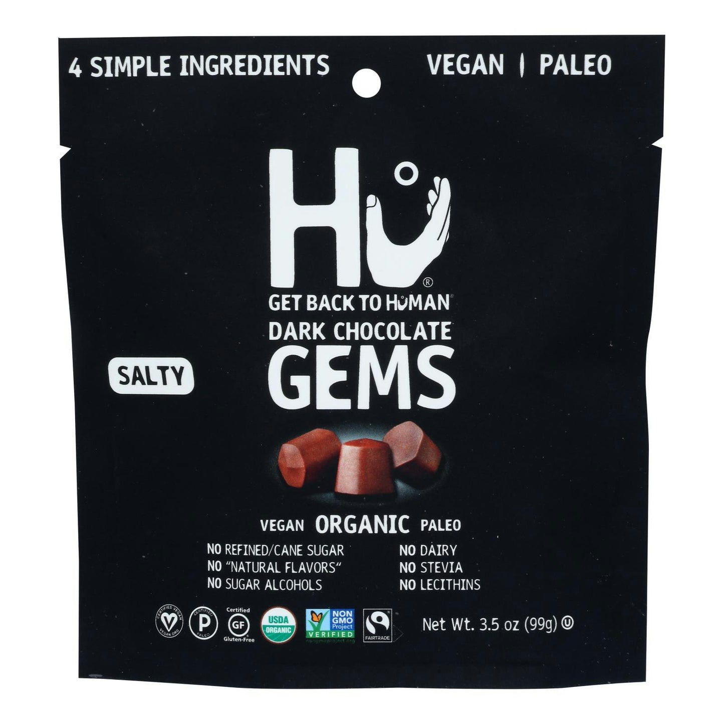 Hu - Gems Dark Chocolate Salty 3.5 oz (Pack of 6)