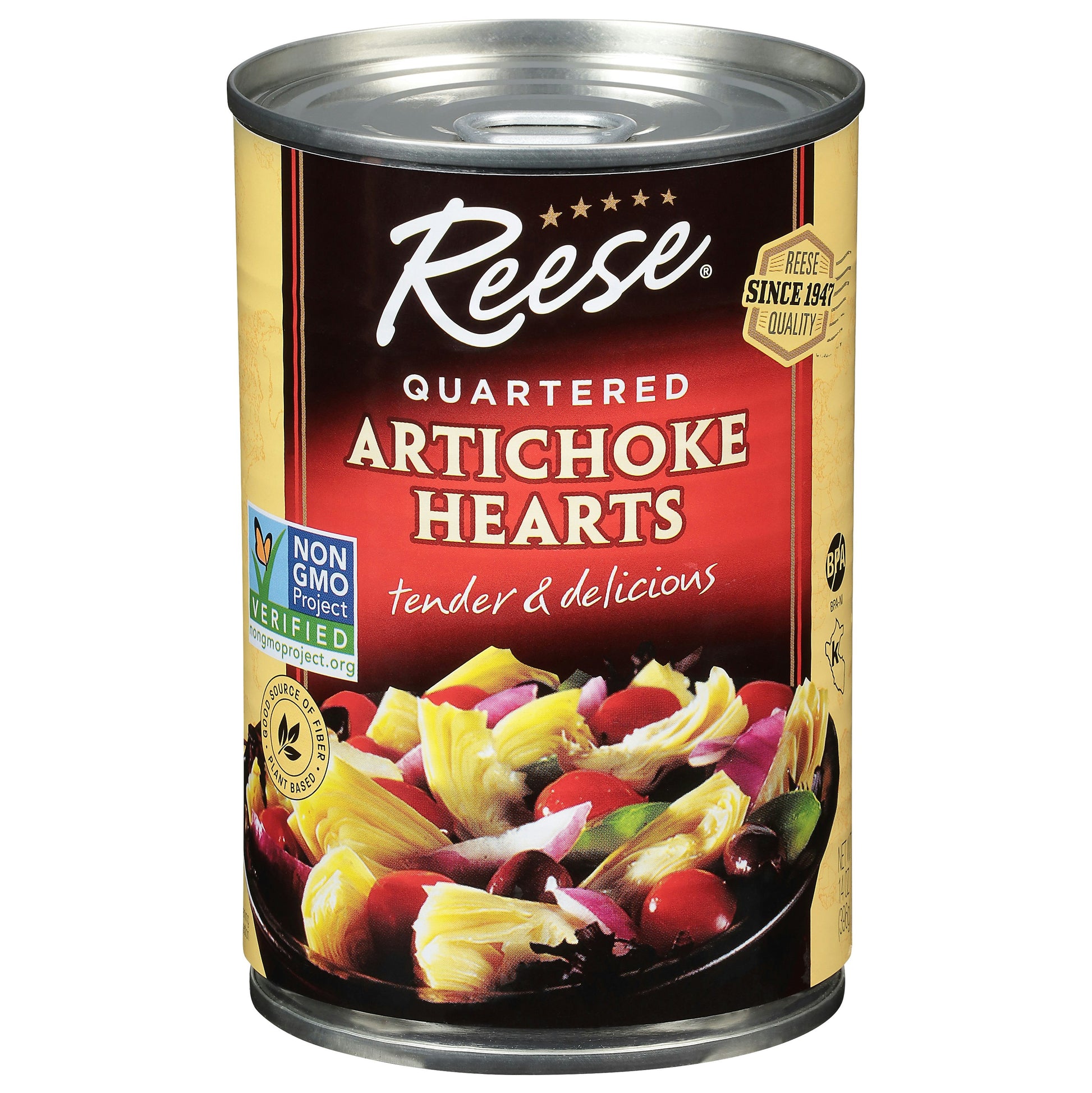 Reese Artichoke Hearts Quartered 14 oz (Pack of 12)