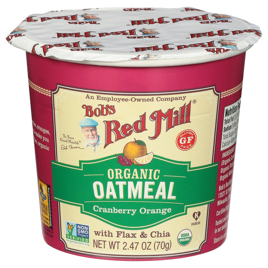 Bobs Red Mill Oatmeal Cup Org Cranberry 2.47 oz (Pack of 12)