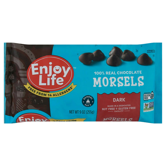 Enjoy Life Chocolate Morsel Dark 9 oz (Pack of 12)