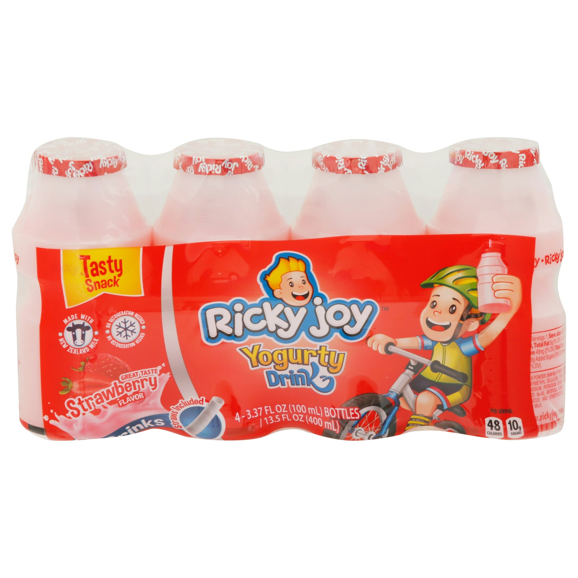 Ricky Joy Drink Yogurty Strawberry 13.5 Oz (Pack of 10)