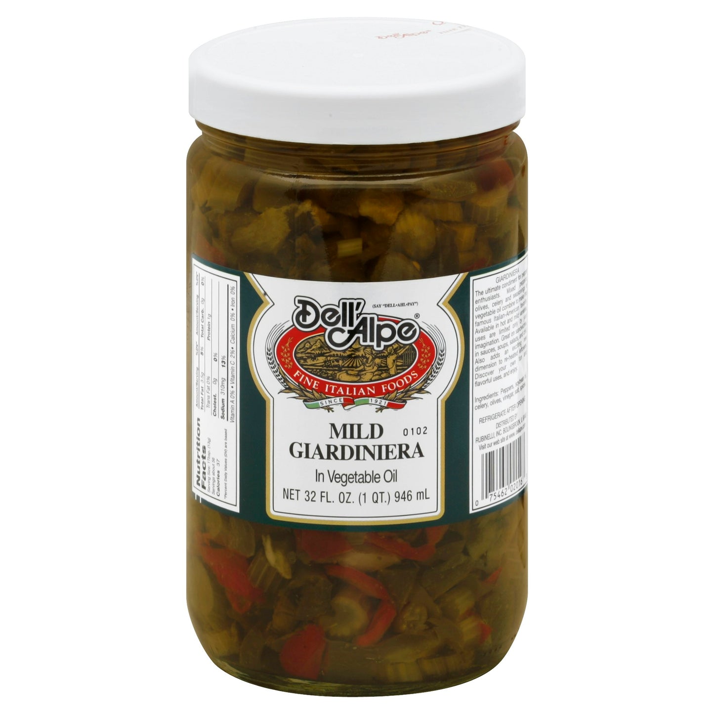 Dell Alpe Giardiniera Mild 32 Oz (Pack of 6)