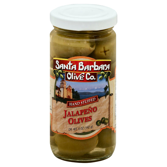 Santa Barbara Olive Stuffed Jalapeno Jar 5 oz (Pack of 6)