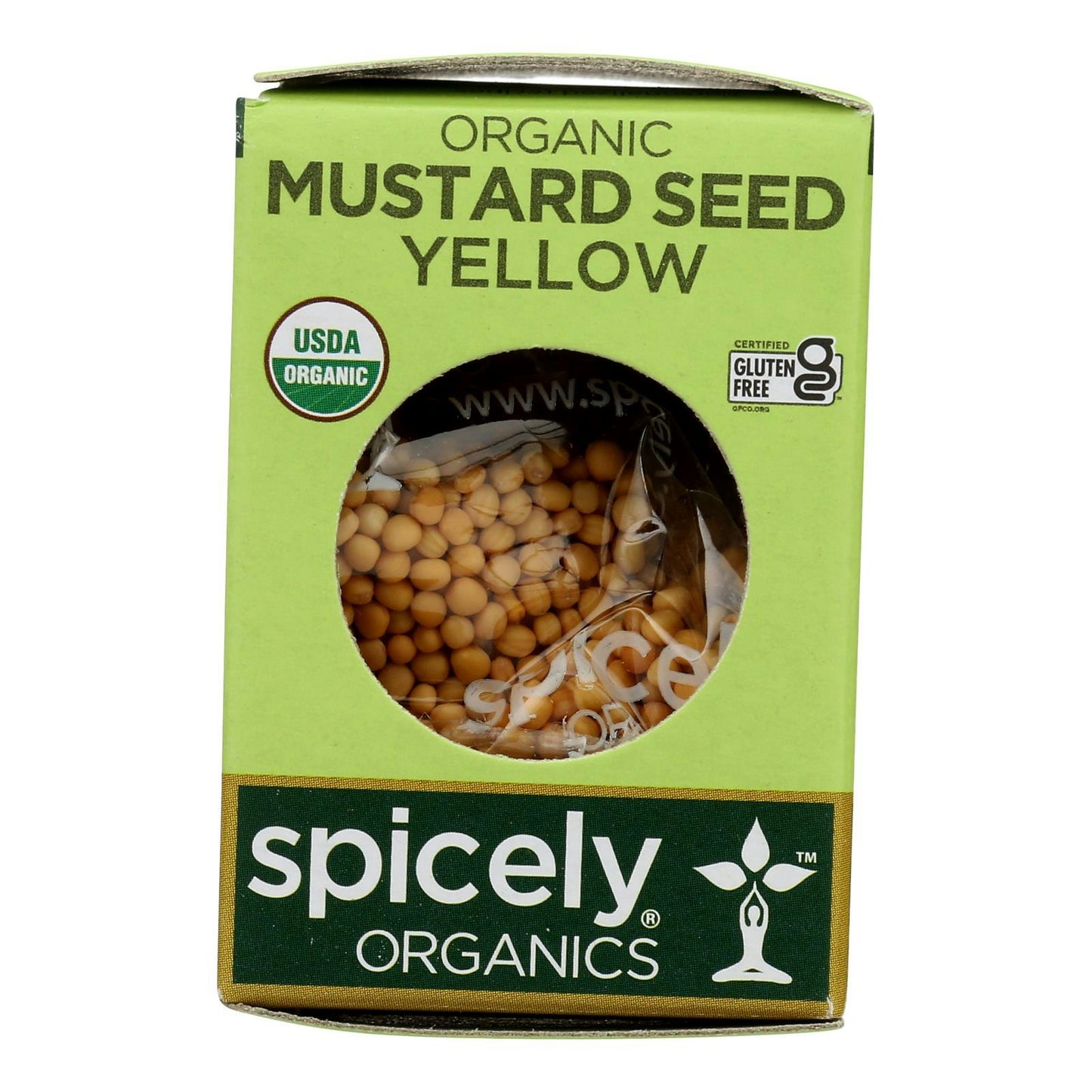 Spicely Organics - Organic Mustard Seed Gluten Free - Yellow .45 oz (Pack of 6)