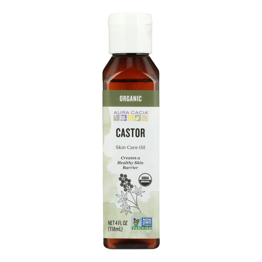 Aura Cacia - Skin Care Oil - Organic Castor Oil - 4 fl oz (Pack of 3)