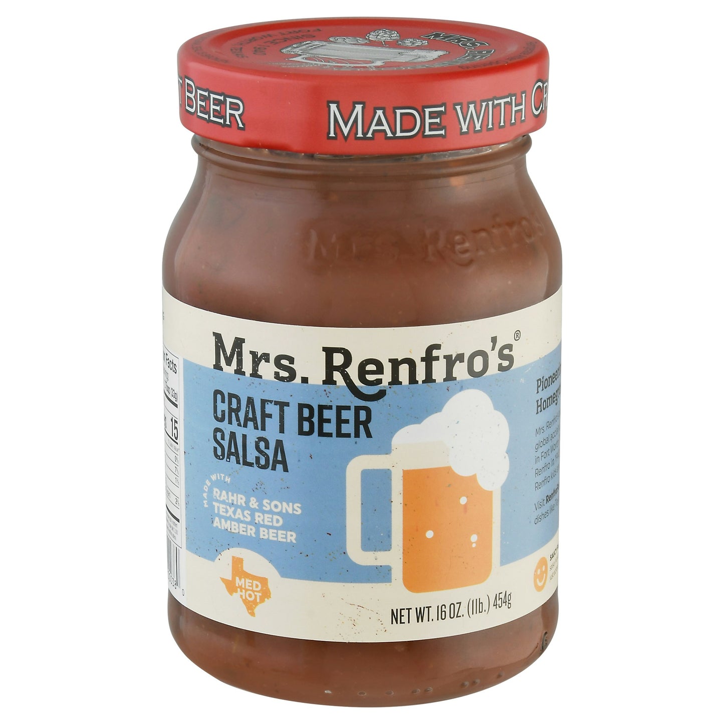 Mrs Renfro Salsa Texas Red Craft Beer 16 oz (Pack of 6)