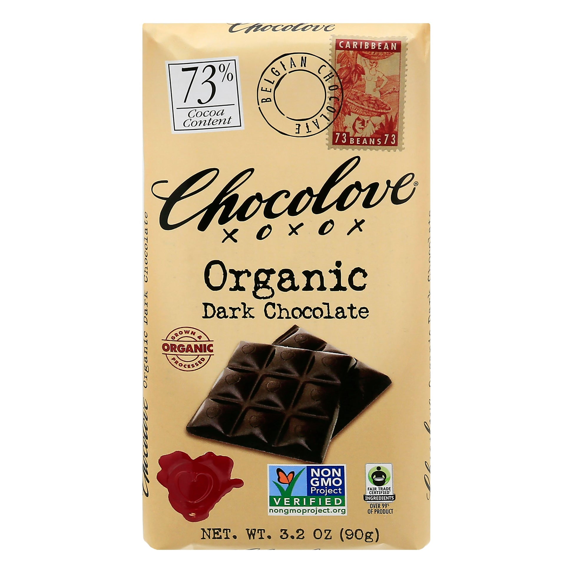 Chocolove Chocolate Bar Dark 3.2 Oz (Pack of 12)