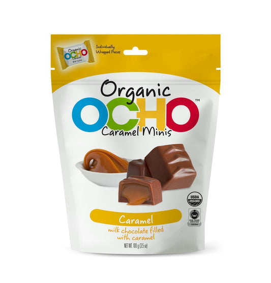 Ocho Candy - Mini Pouch Caramel 3.5 oz (Pack of 12)