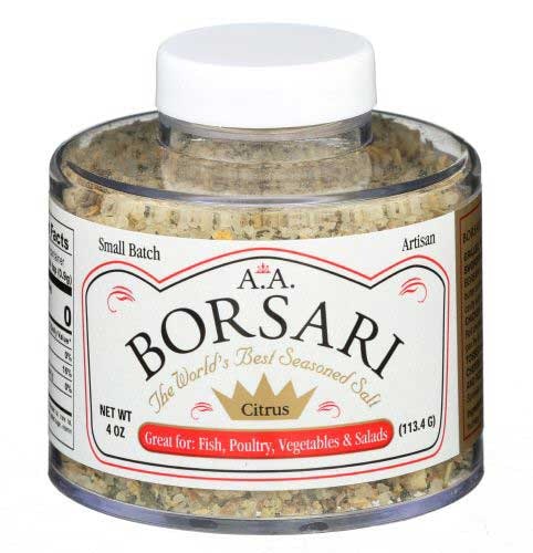 Borsari Citrus Seasoning Salt - 4 Ounce (Pack of 6)